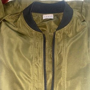 NOMAD Lighweight Army Green Zip Front Coat